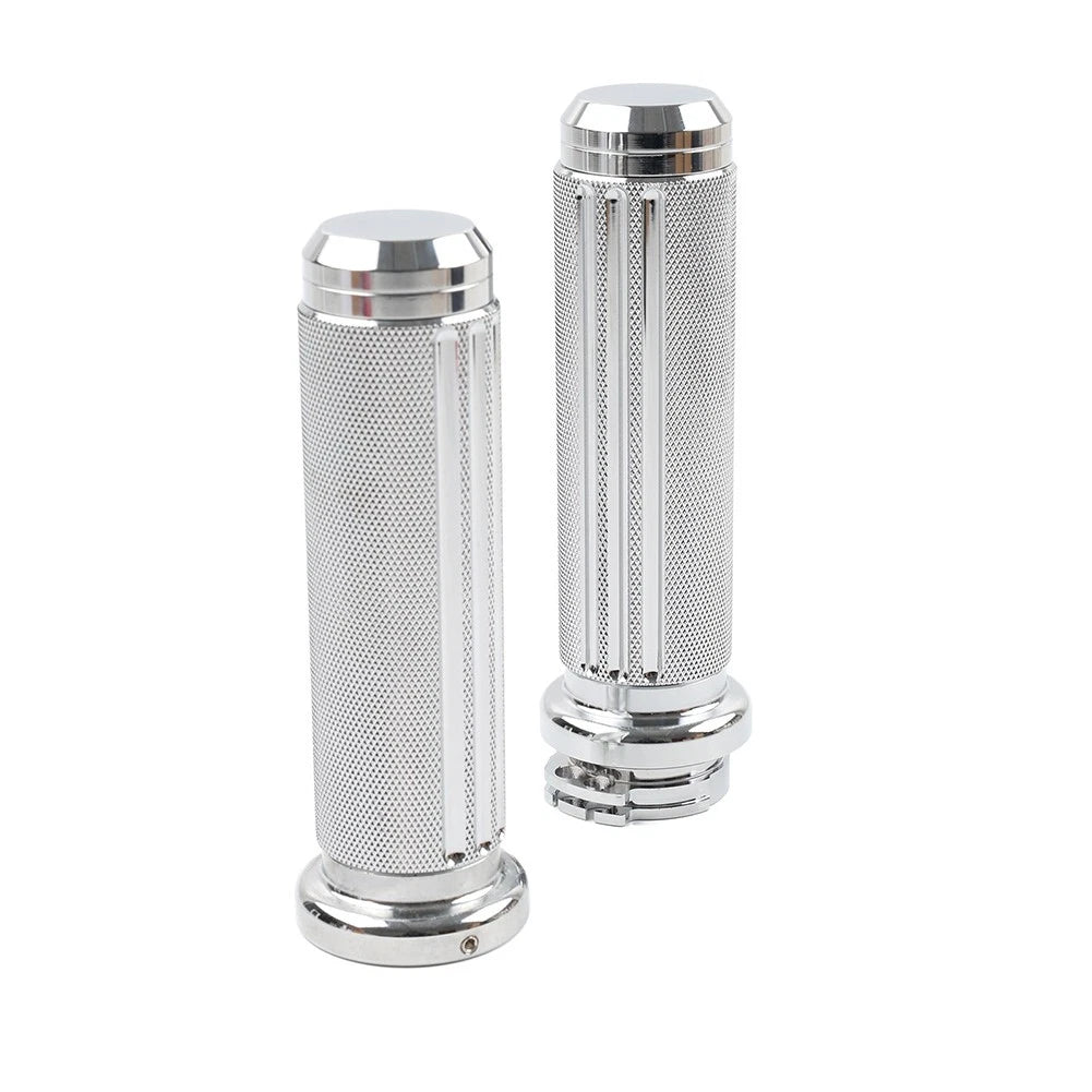 Chrome Handlebar Hand Grips for Harley Heritage Softail Dyna