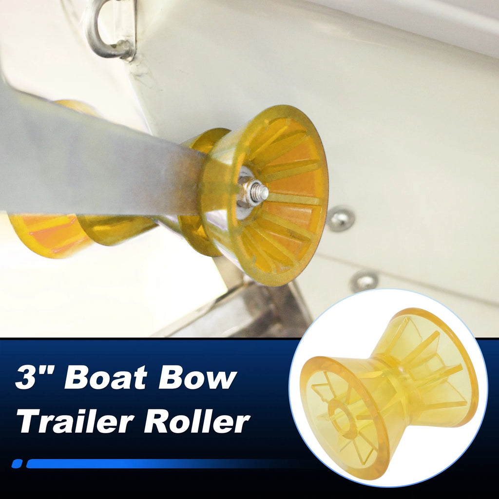 Boat Bow Trailer Roller Replacement for 3 Inch Hardware with 1/2 Inch Shaft (1980–2010)