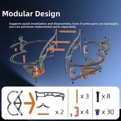 Full Carbon Fiber Armor for DJI Avata 2 (2022) - Orange Collision Guard