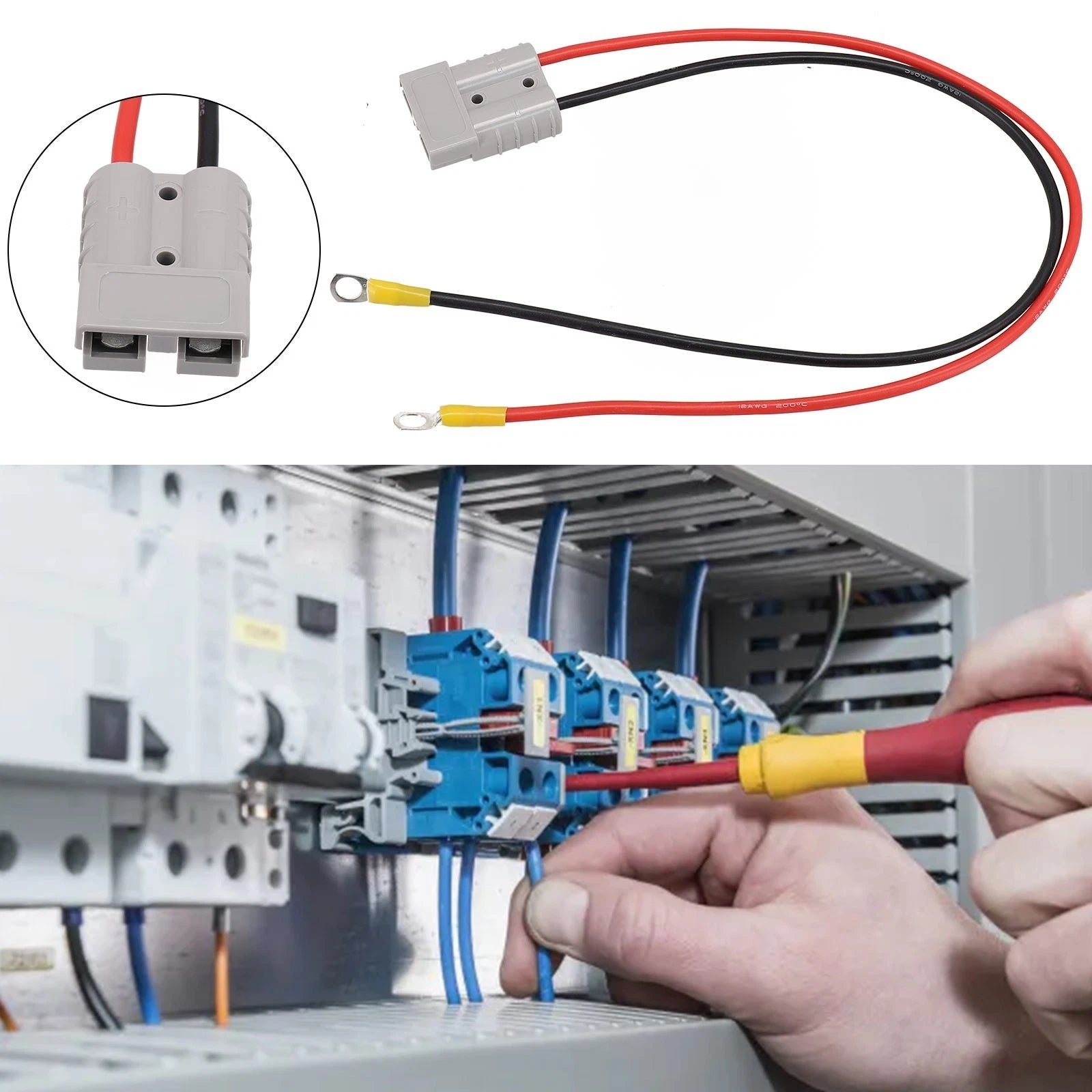 50A Battery Charging Connector Cable for Power Distribution Equipment