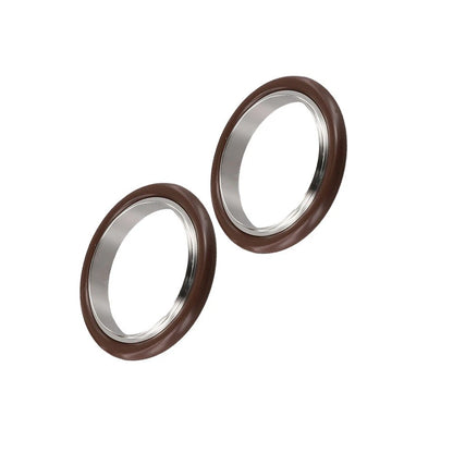 2PCS KF40 Vacuum Center Ring with O Ring for Vacuum Clamp Parts