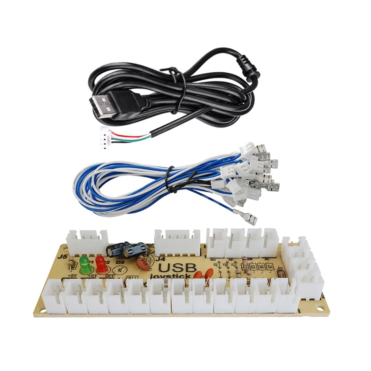 DIY Zero Delay USB Encoder Board Cable Set for Joystick (Mame Jamma PC)