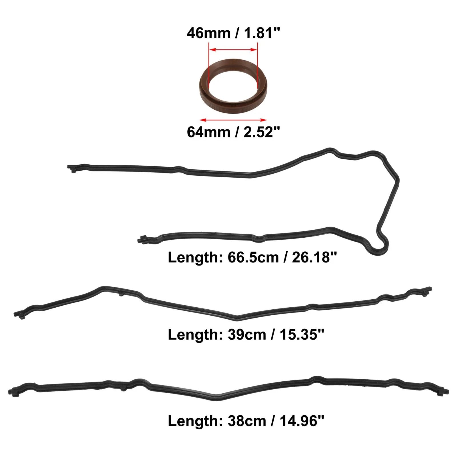 Timing Cover Seal Gaskets Set Replacement for Ford E-150 E-250 F-150 (2011–2014)