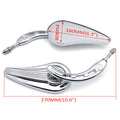 Chrome Raindrop Side Mirrors for Harley Softail (2018–2023)