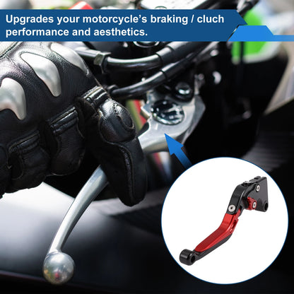 Adjustable Brake Clutch Levers Set for Yamaha YZF R1 (2002–2003) Black Red