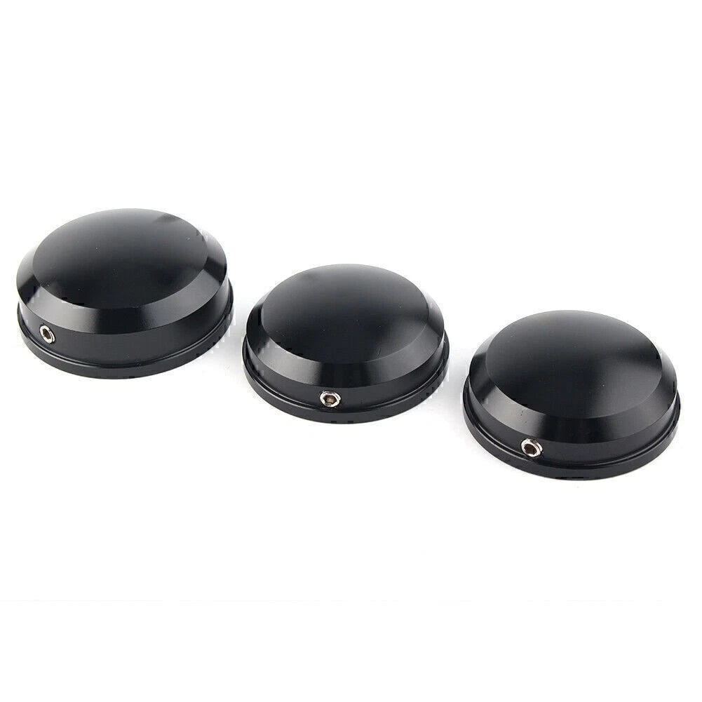 Black Upper Fork Stem Nut Covers Fit Harley FLS FLSS FLSTF FLSTFB FLSTFBS 90-17