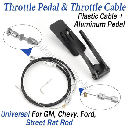 Universal Aluminum Gas/Throttle Pedal & Cable for Chevy (1955–1987)