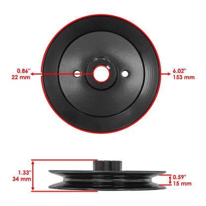 Deck Spindle and Pulley Replacement for Bad Boy ZT Avenger (2020–2025)