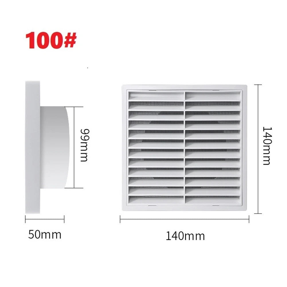 Double Layer ABS Plastic Air Vent Grille with Mesh for Office and Home