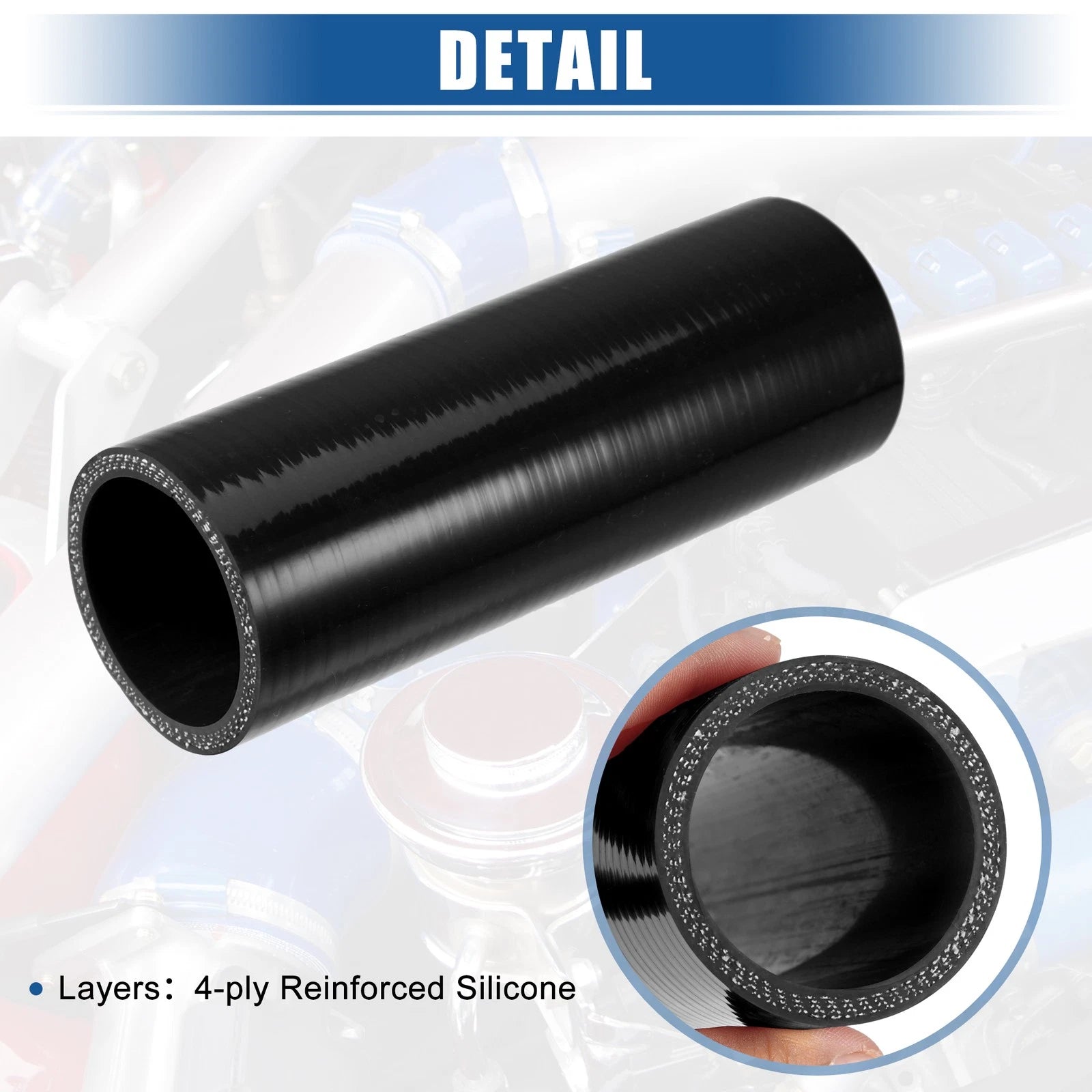 1.75" ID 6" Length Silicone Reducer Hose for Intercooler (Universal)