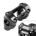 2" Handlebar Riser 1 1/4" Bar Clamp Black For Harley Fat Boy Road Glide Street