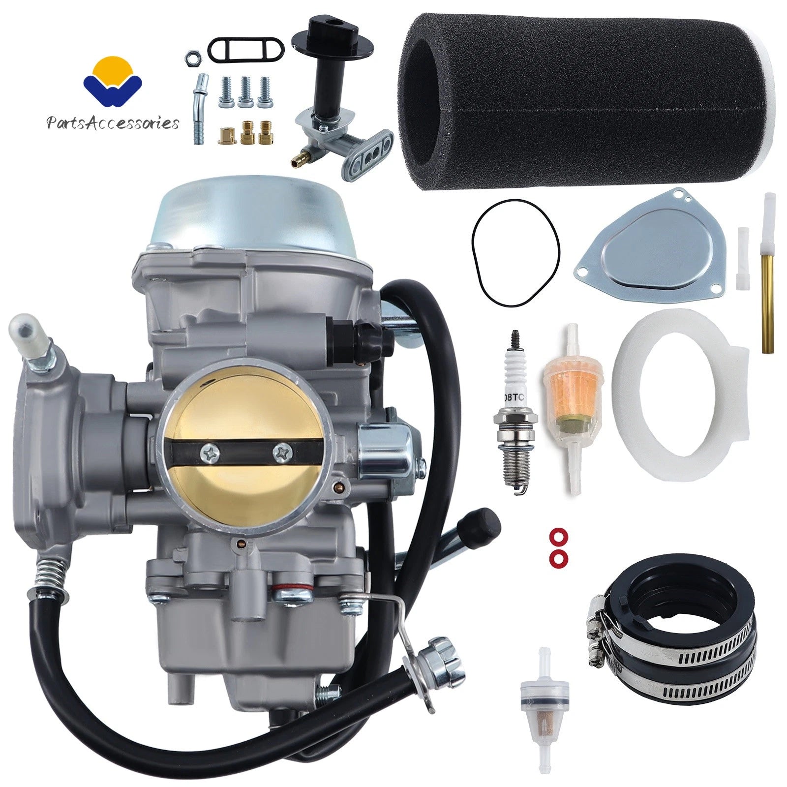 Carburetor + Air Filter for Yamaha Grizzly 660 YFM660 (2002–2008)