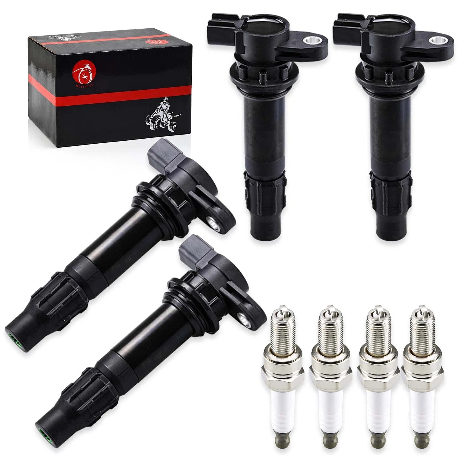 Set of 4 Ignition Coils for Yamaha (6B6-82310-00-00, 6D3-82310-01-00, 6D3-82310-00-00)