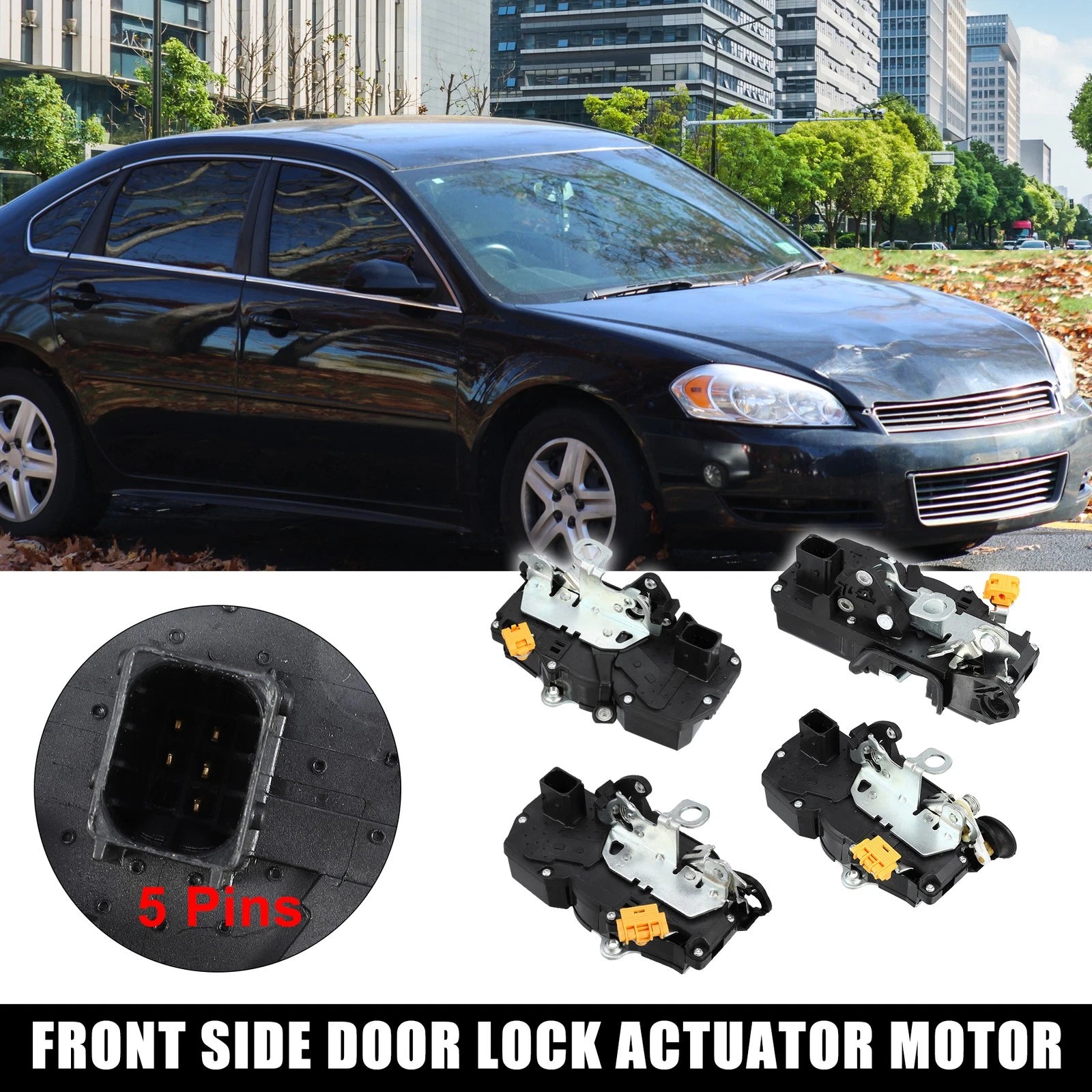 Power Door Lock Actuator Motor Set 4PCS for Chevrolet Impala (2006–2011)