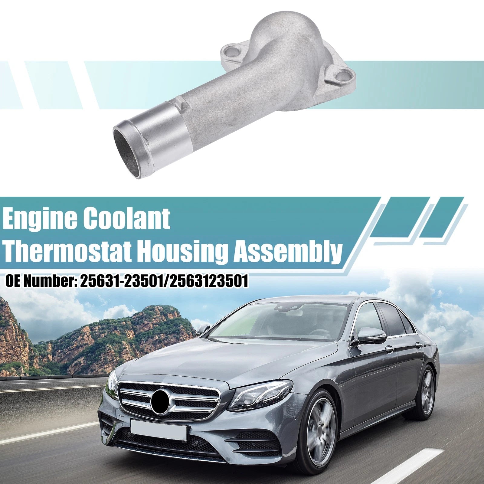 Thermostat Housing Water Inlet Fitting Replacement for Hyundai Elantra (2012–2018)
