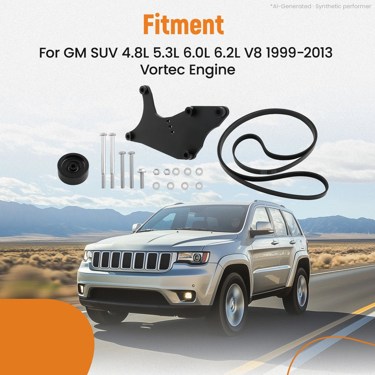 Dual Alternator Bracket Kit for GM Vortec 4.8 5.3 6.0 6.2 (1999–2013)