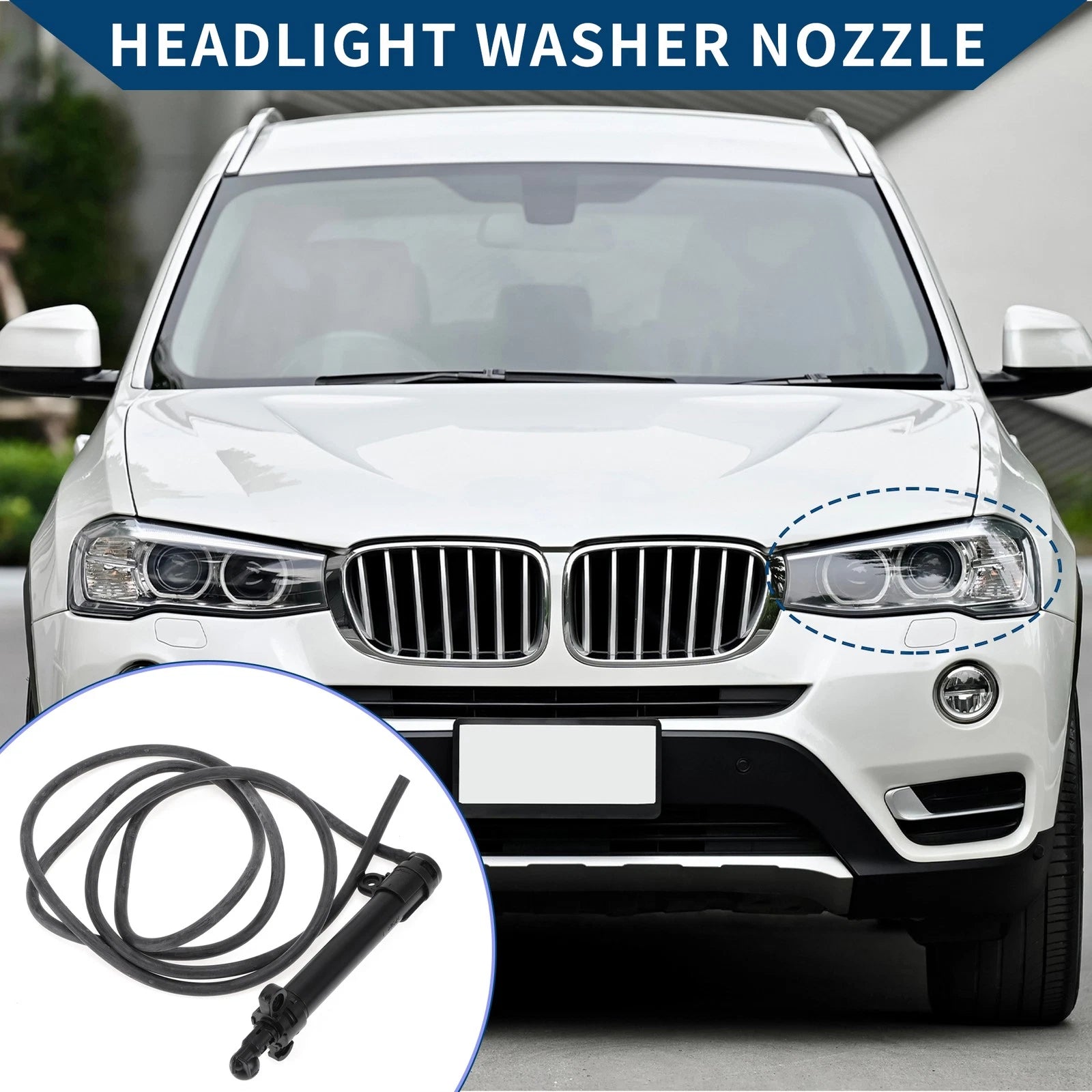 Front Driver Side Headlight Washer Nozzle for Land Rover Range Rover Evoque (2012–2018)