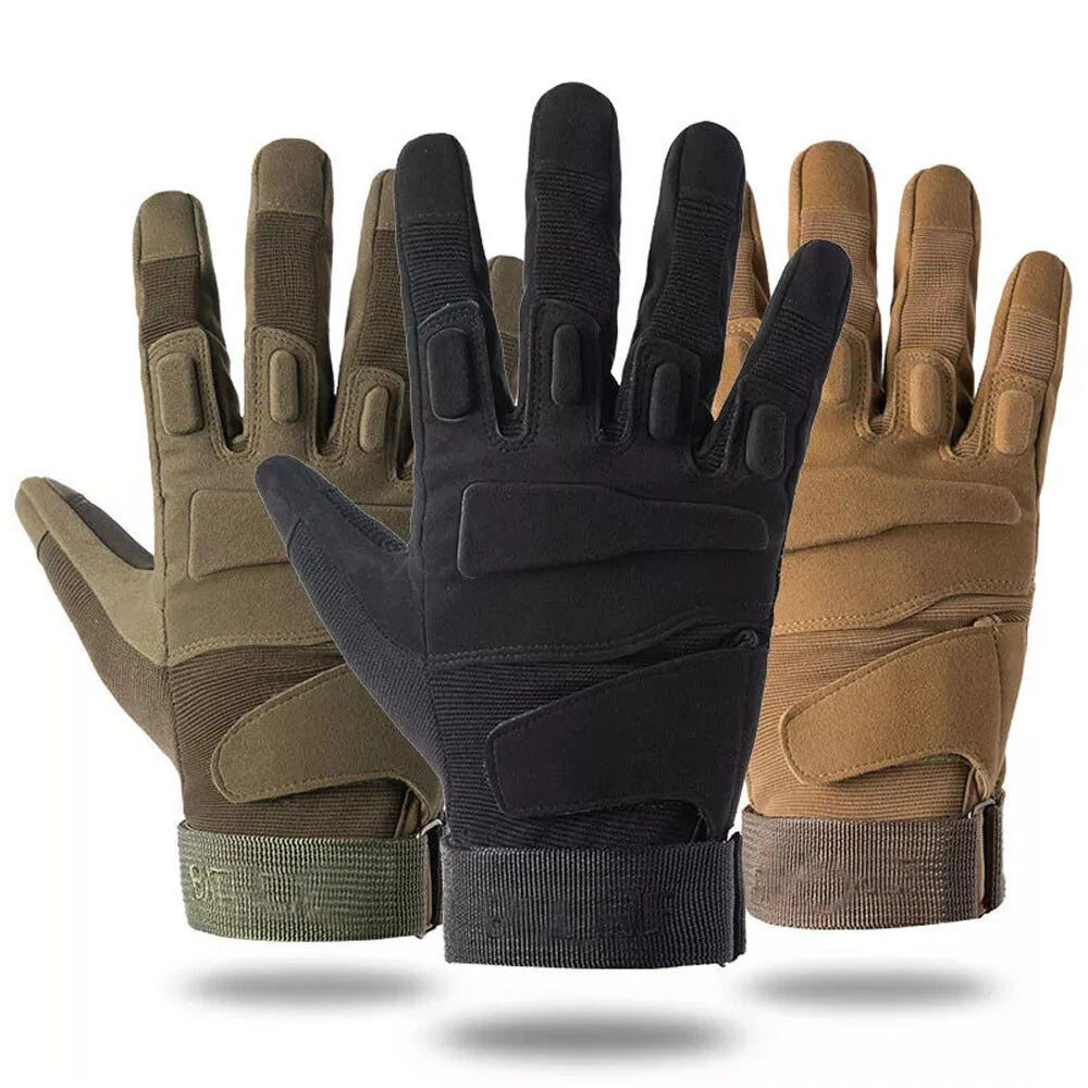 Men's Tactical Full Finger Motorcycle Gloves for Outdoor Riding