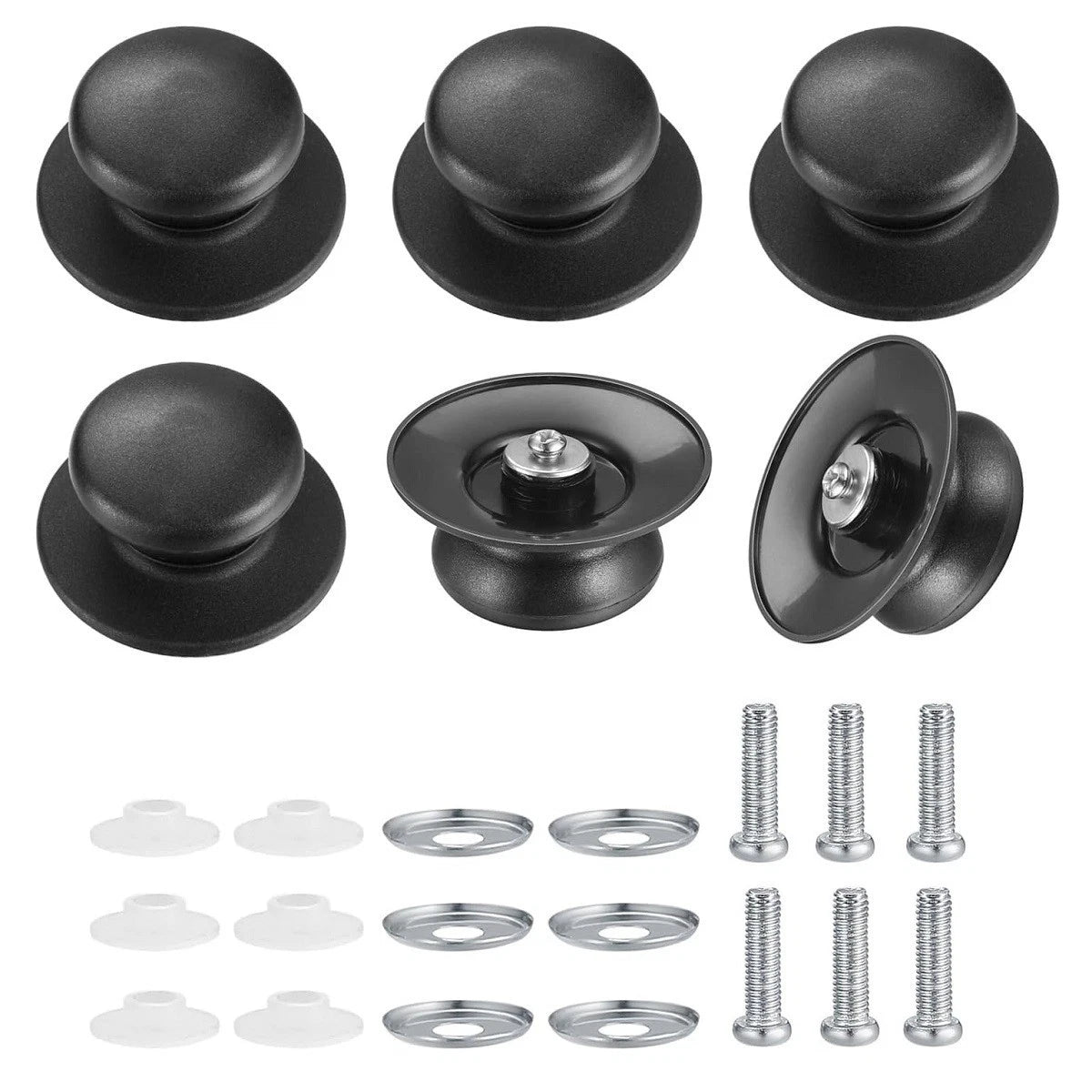 6pcs ABS Cooking Lid Knobs Replacement for Pot Pan Kettle