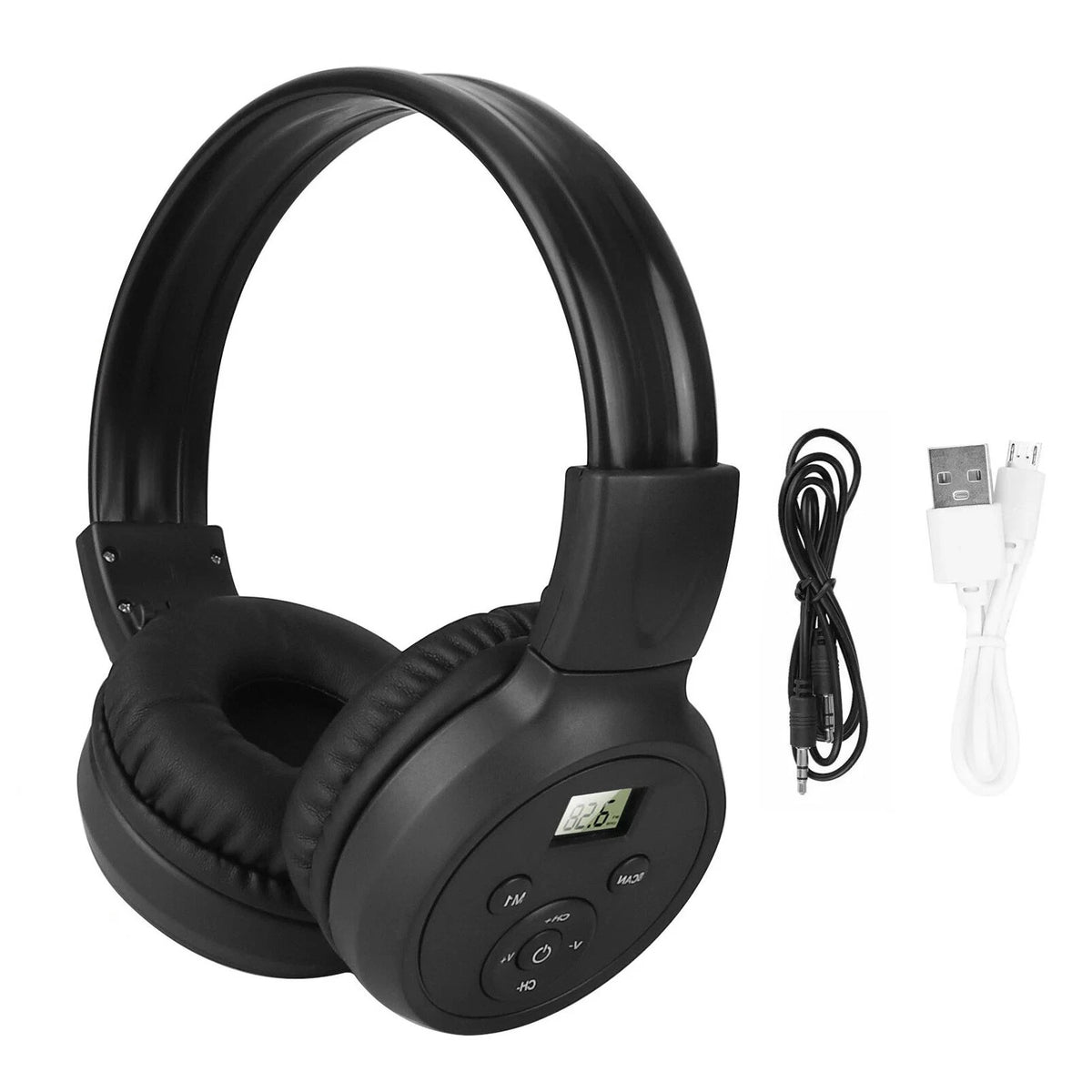 FM Digital Radio Receiver Headphone for Automatic Search and Store
