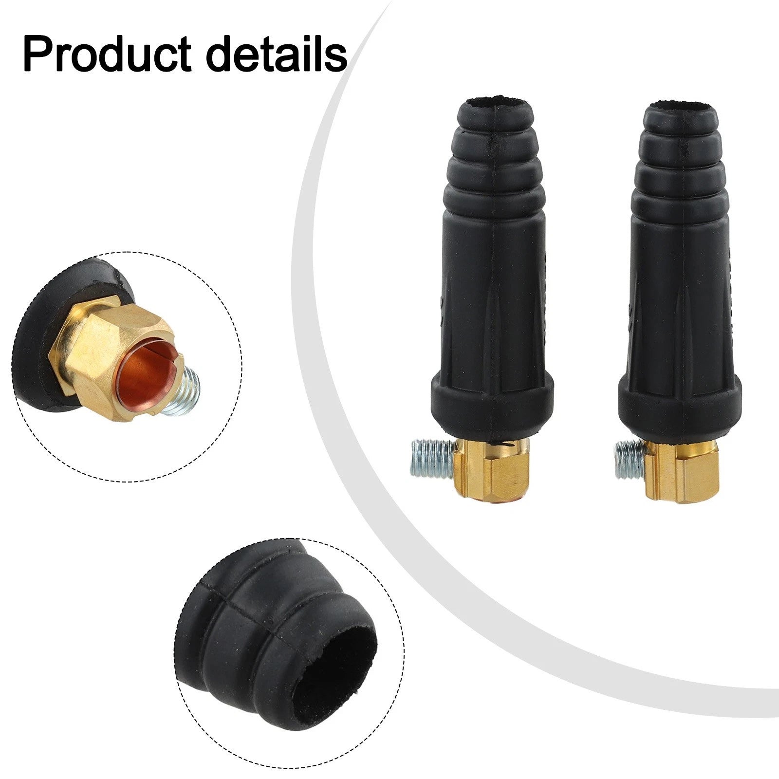 2X DKJ3550 Welder Male Cable Connector for Welding Machine