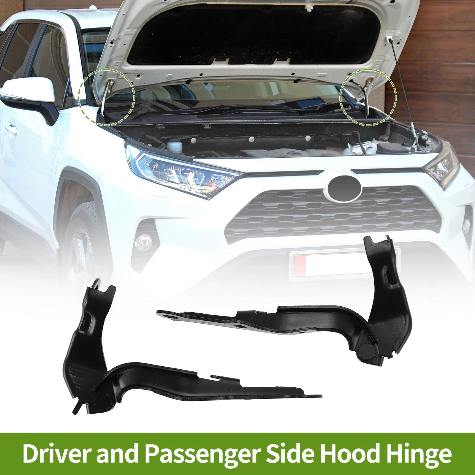 Hood Hinge Set Replacement for Toyota 4Runner (2003–2006) Front Pair