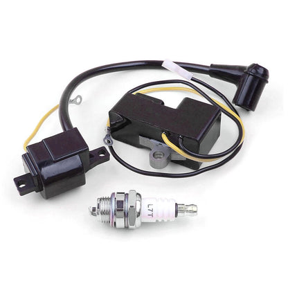 Ignition Coil & Spark Plug for Husqvarna 61 66 162 266 (Old Model)