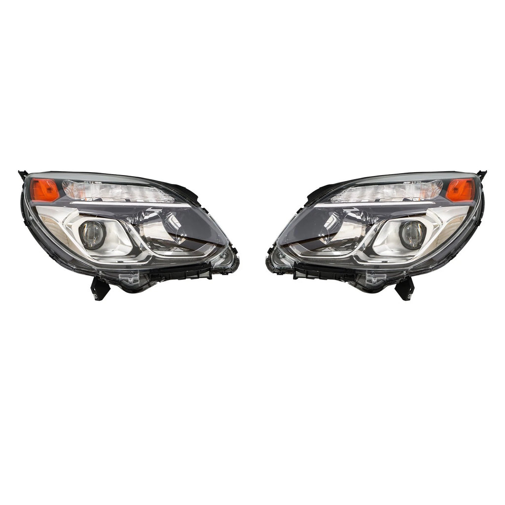 Set of 2 Halogen Projector Headlights for Chevy Equinox (2016–2017)