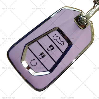 TPU Key Fob Cover for Isuzu D-MAX MU-X MUX (4 Button) (Purple)