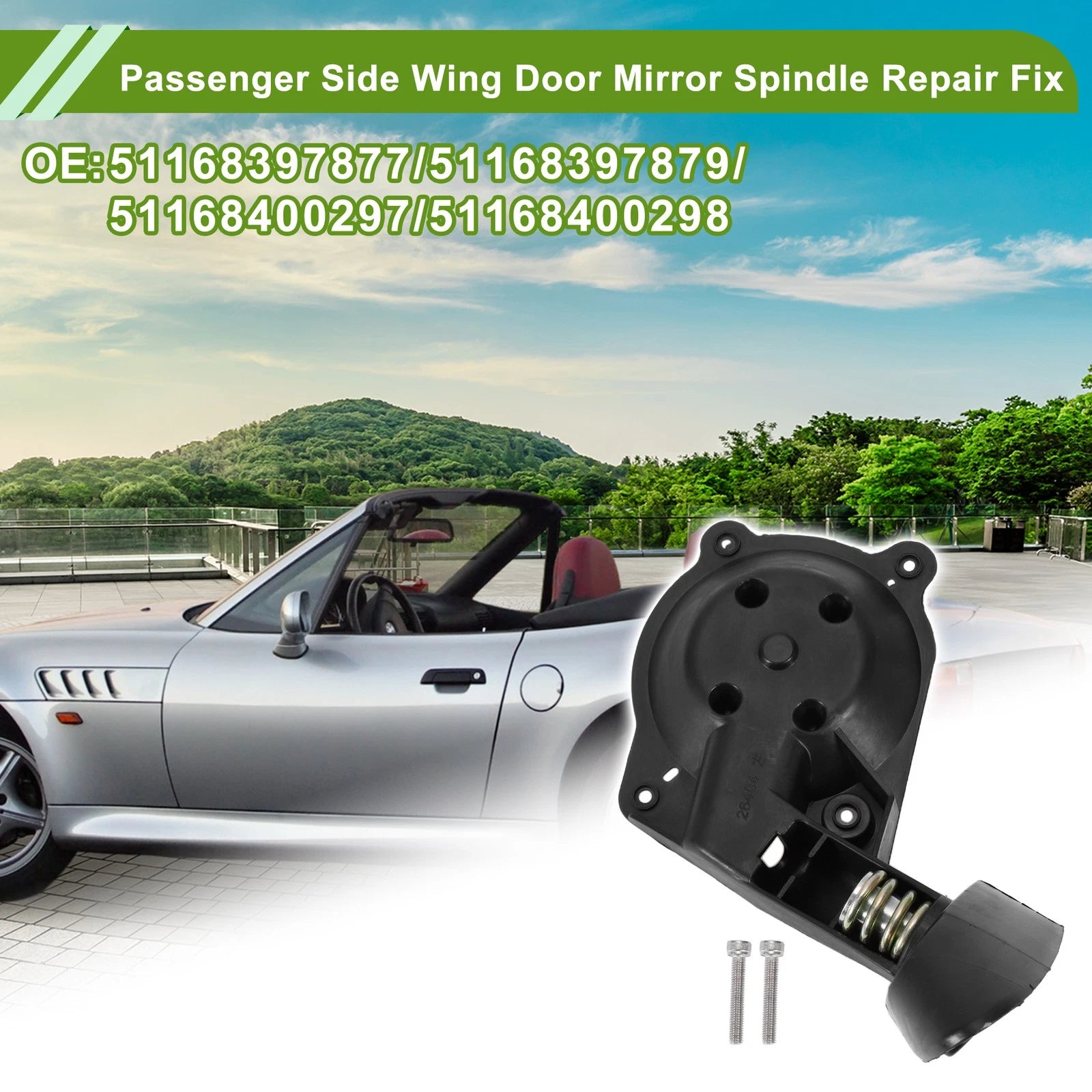 Wing Door Mirror Spindle Repair Fix for BMW Z3 Passenger Side (1994–2002)