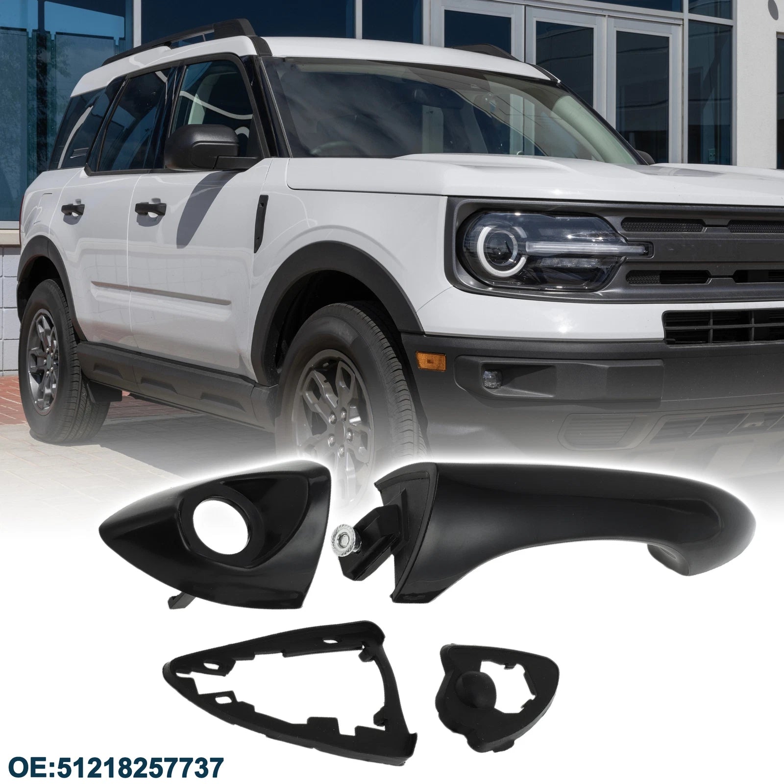 Front Left Exterior Door Handle for BMW X5 E53 (2000–2006) No. 51218257737 Black