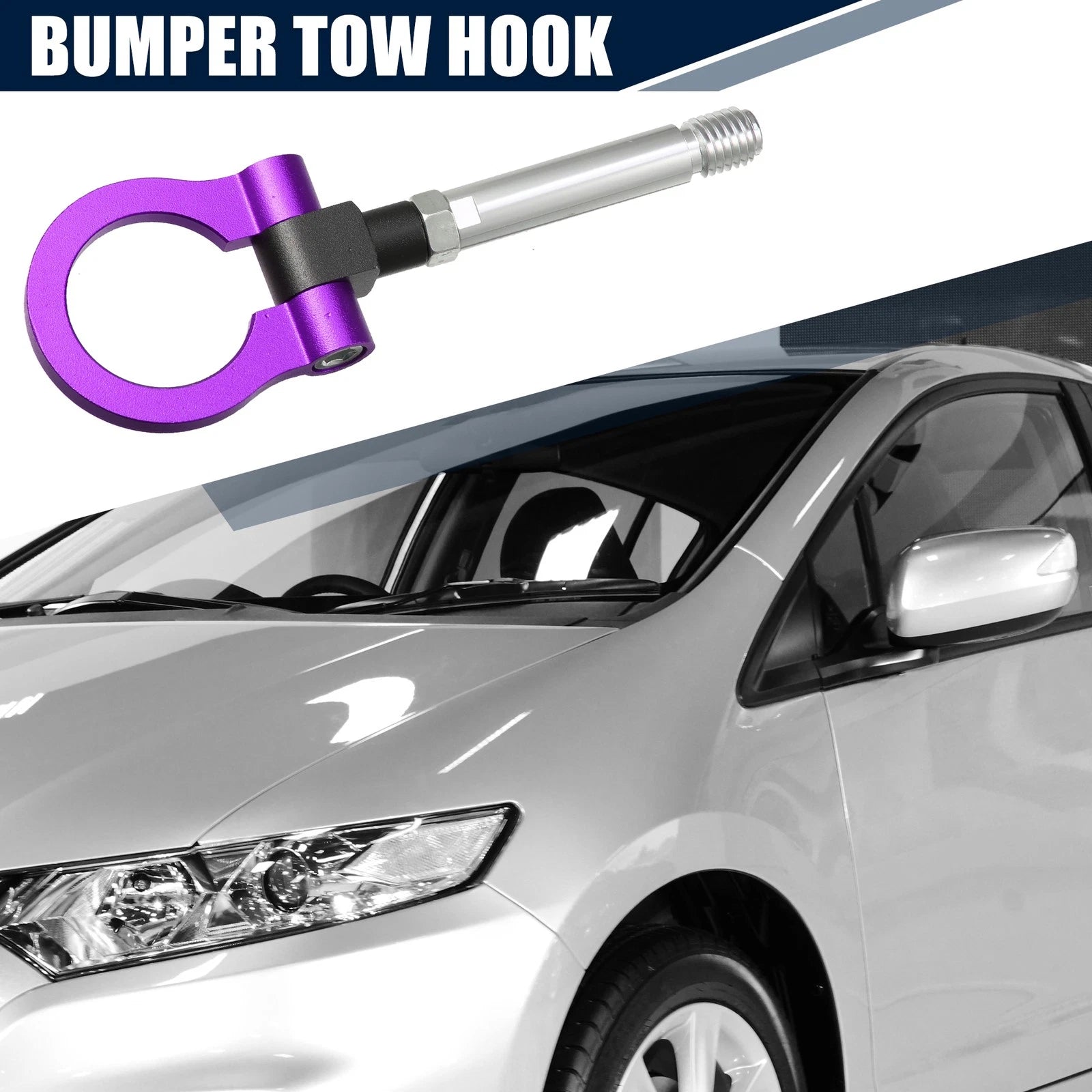 Trailer Tow Bumper Eye Ring Front Rear Mount for Honda Fit (2010–2014)