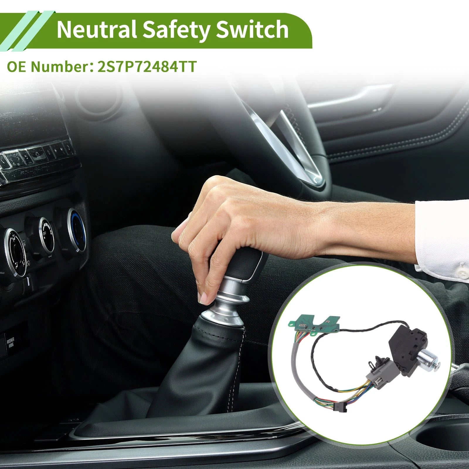 1 Pc Neutral Safety Switch for Ford Focus (2004–2009) 2S7P72484TT