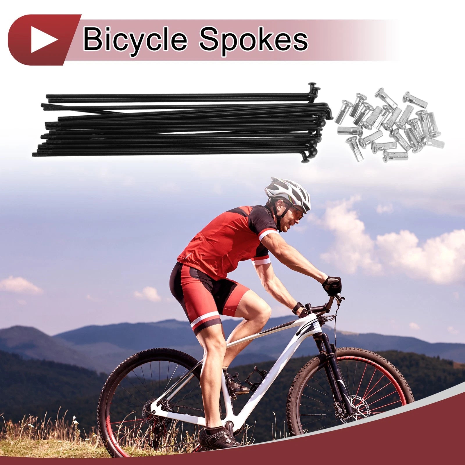 Bicycle Spokes Replacement Set 12G 155 mm for 12G Wheels (All Years)