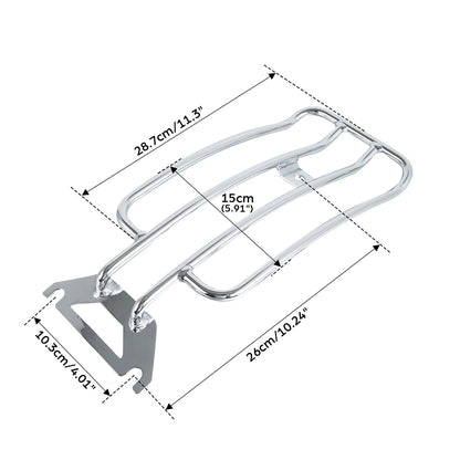 Chrome Solo Seat Luggage Rack for Harley-Davidson FLHTC Road King (1997–Present)