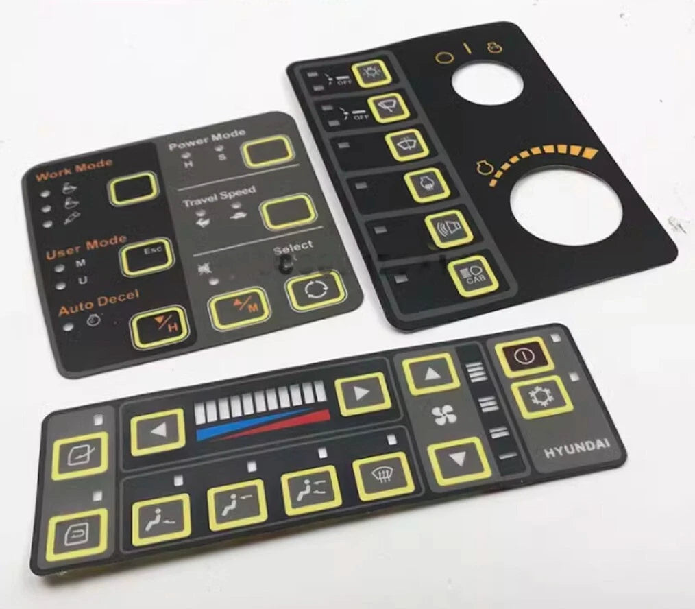 Instrument Control Panel Sticker for Hyundai Excavator (2007–2015)
