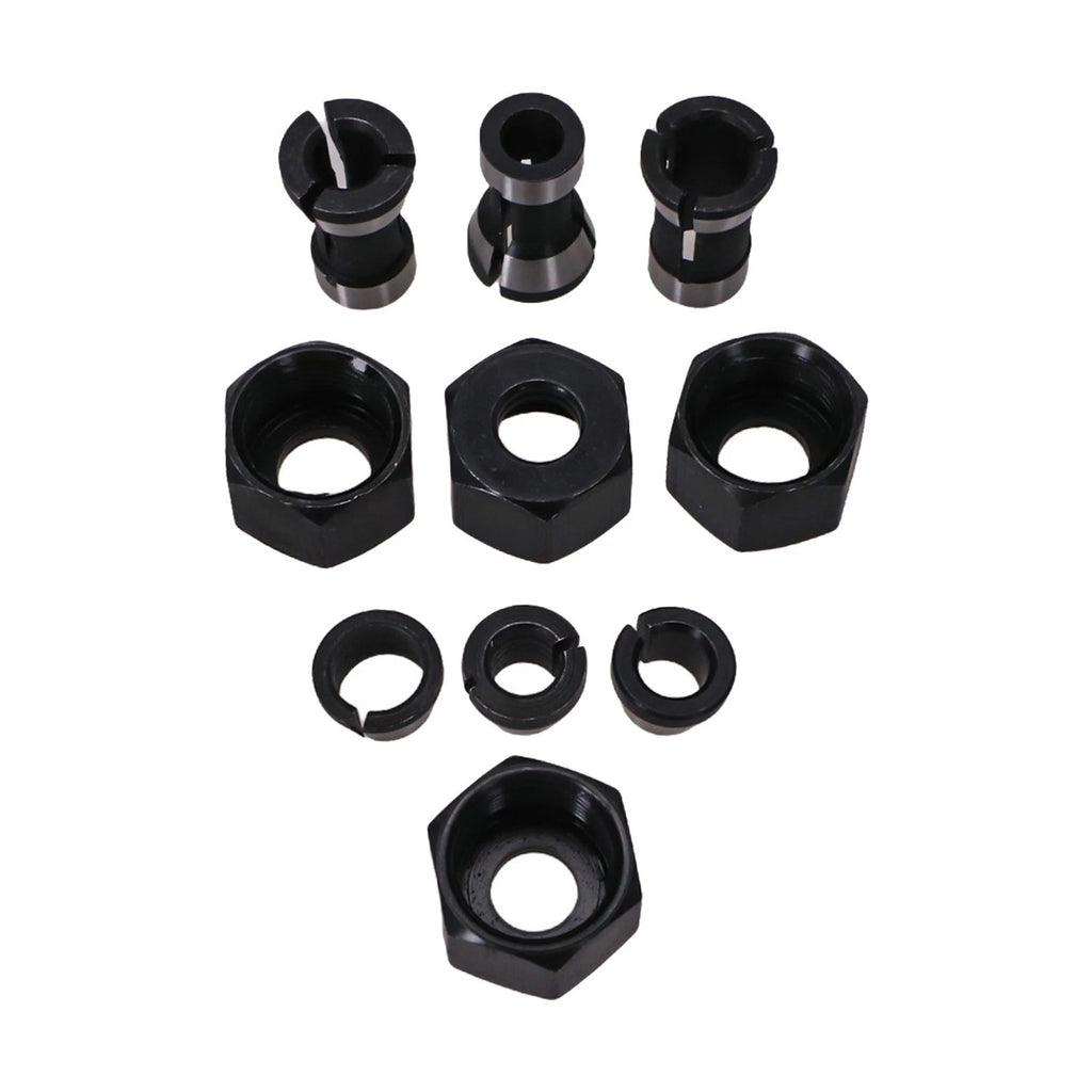 10X Collet Chuck Adapter Kit for Woodworking Applications