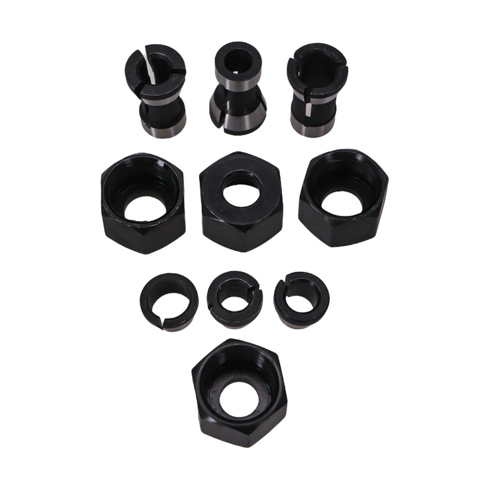 10X Collet Chuck Adapter Kit for Woodworking Applications