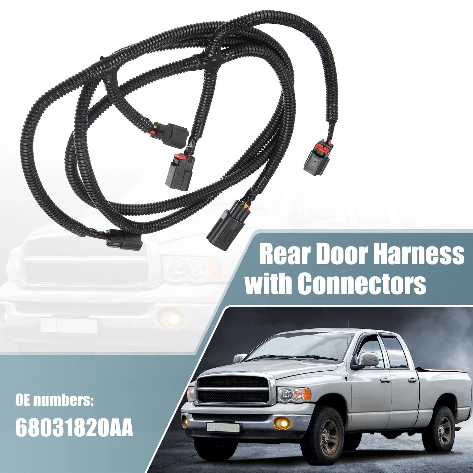 Rear Park Assist Wiring Harness Replacement for Dodge Ram 1500 2500 3500 (2013–2020)