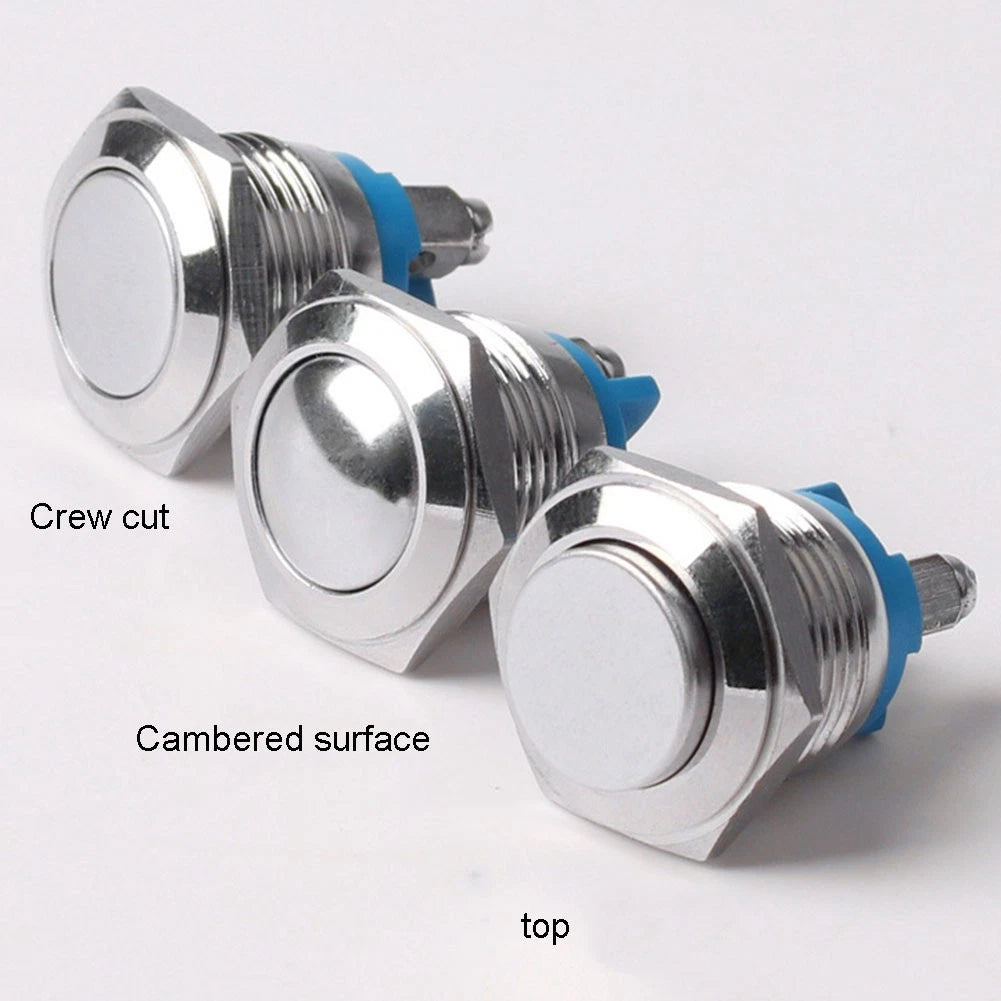 19mm Metal Waterproof Push Button Switch 12V Momentary On Off for Universal