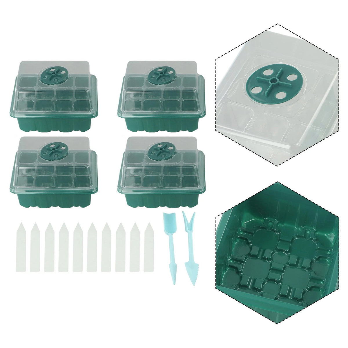12 Holes Starter Pad Germination Tray for Nursery Propagation