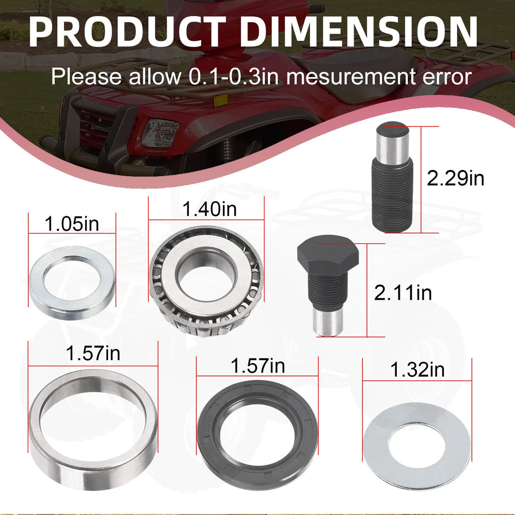 Swing Arm Bearing Seal Shaft for Kawasaki KFX700 (2004–2009) 92152-1356 92049-1030