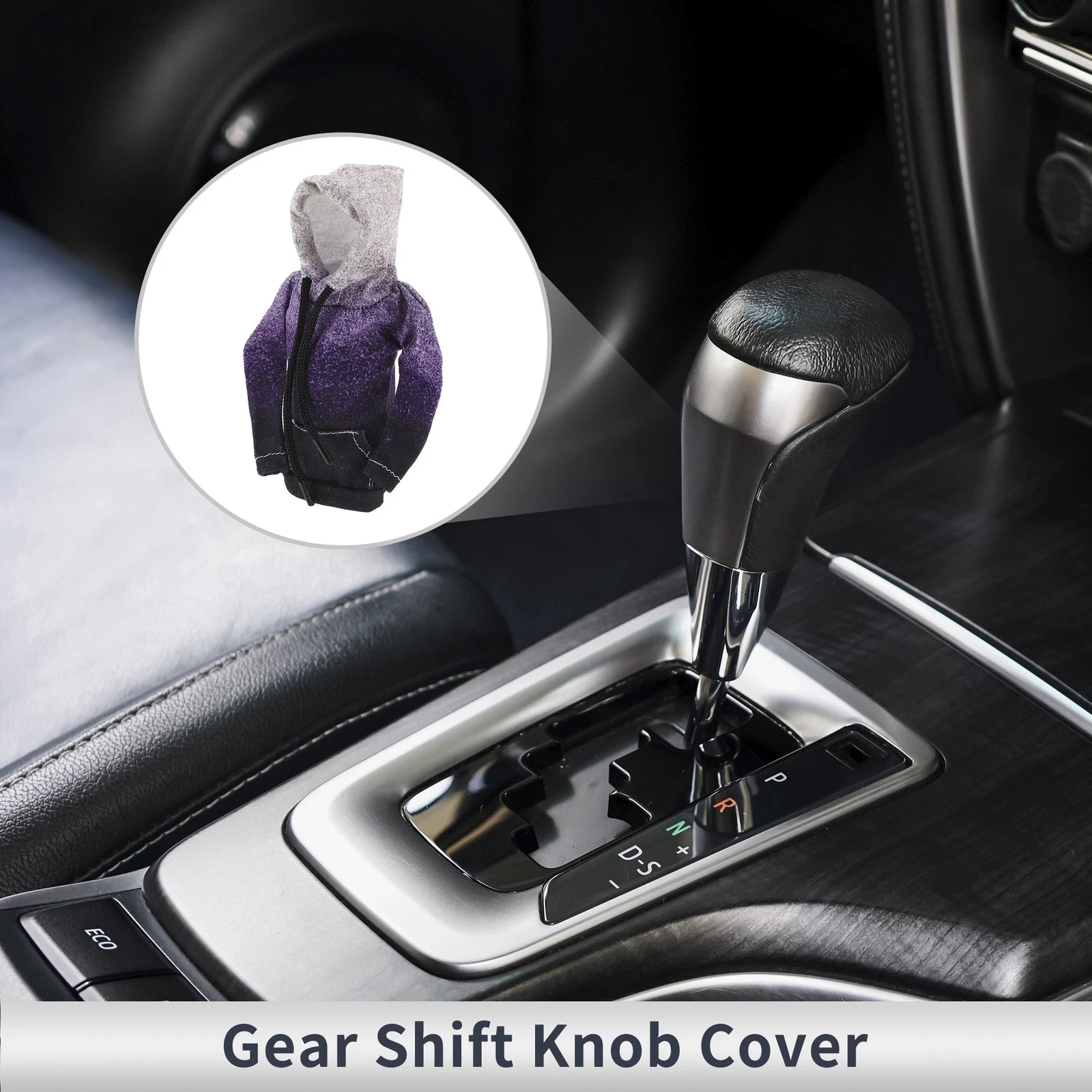 Gear Shift Knob Cover for Car (3D Printed, Purple Gradient)