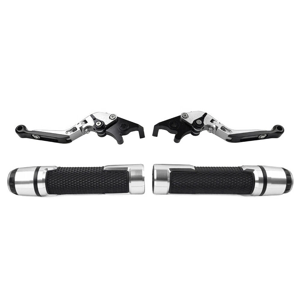 Set of 2 Silver Extendable Brake Clutch Levers for Kawasaki ZX10R