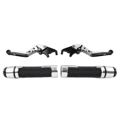 Set of 2 Silver Extendable Brake Clutch Levers for Kawasaki ZX10R