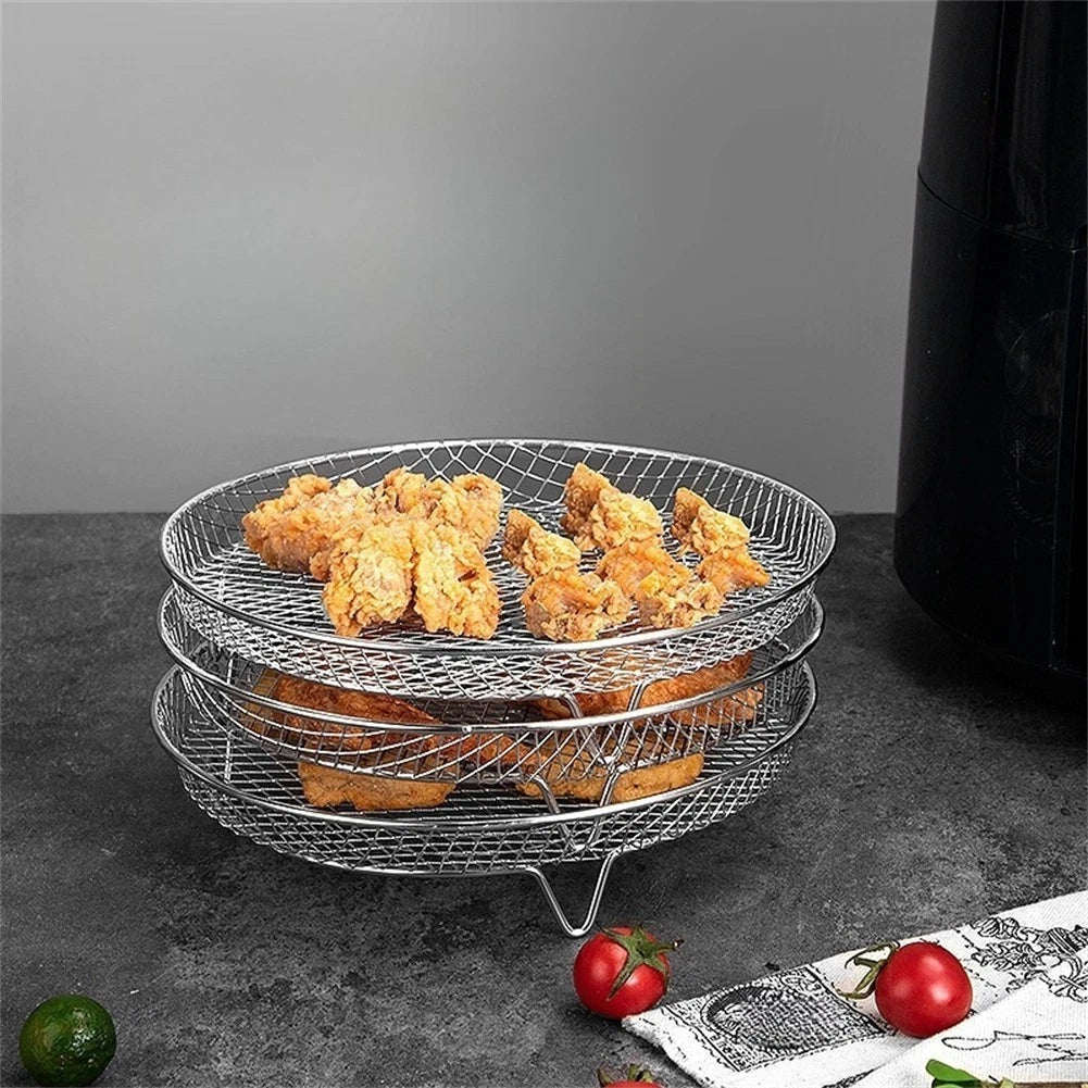 Set of 4 Stackable Racks for Cooking Multiple Dishes
