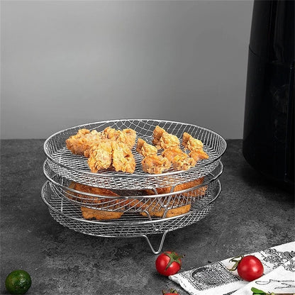 Set of 4 Stackable Racks for Cooking Multiple Dishes