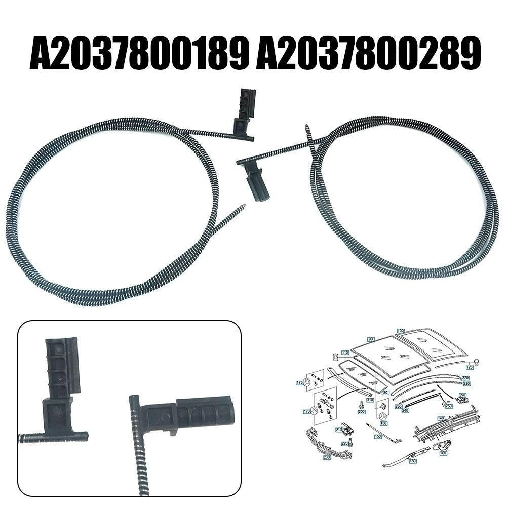 Sunroof Sunshade Roller Blind Cables for Mercedes C W203 Coupe (2000–2007)