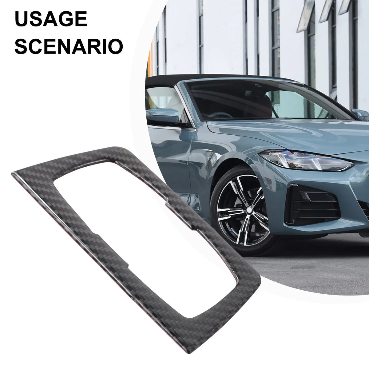 Carbon Fiber Front Headlight Switch Frame for