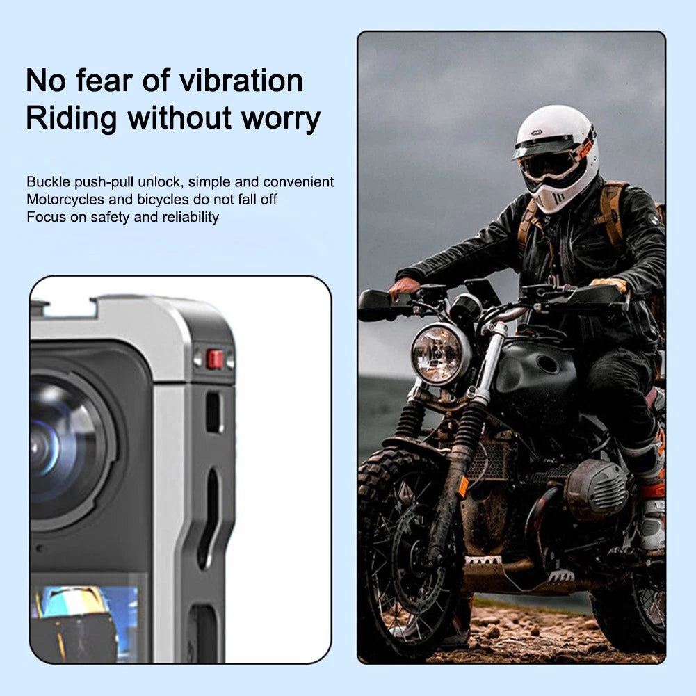 Gray Metal Cage with Lens Cover for Insta360 X5
